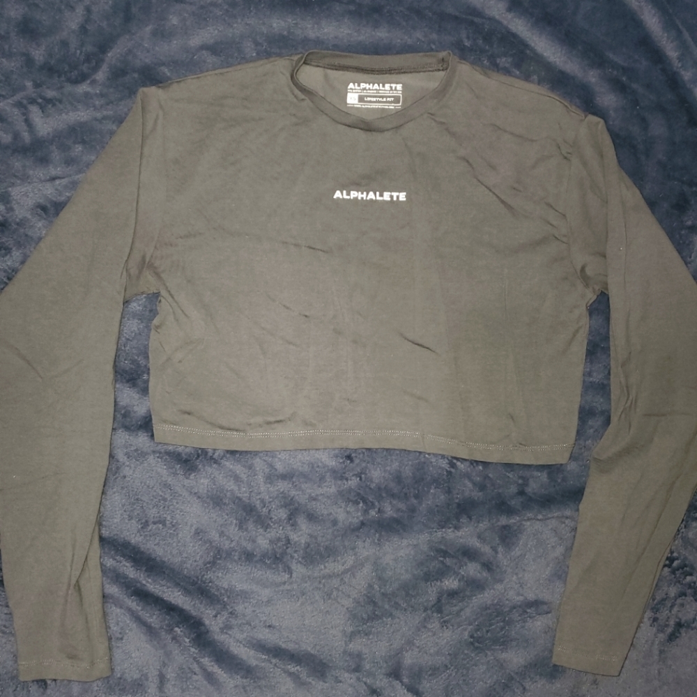 Alphalete oversized crop top charcoal
